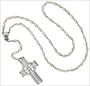 Waterford Crystal Celtic Rosary Bead Necklace With Crystal Cross Pendant 