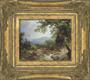 Monument Mountains, Berkshires by Asher Brown Durand – miniature, Museum Framed 